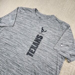 Houston Texans Shirt Men 2XL Player Issue Brooks Gray On Field Dri Fit NFL